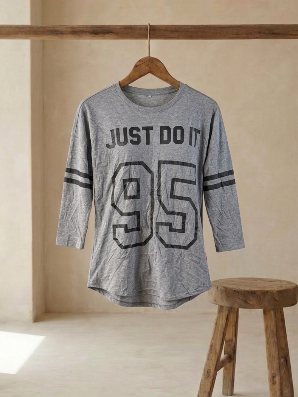 Nike Gray 'JUST DO IT' 95 Long Sleeve Shirt